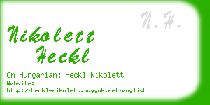 nikolett heckl business card